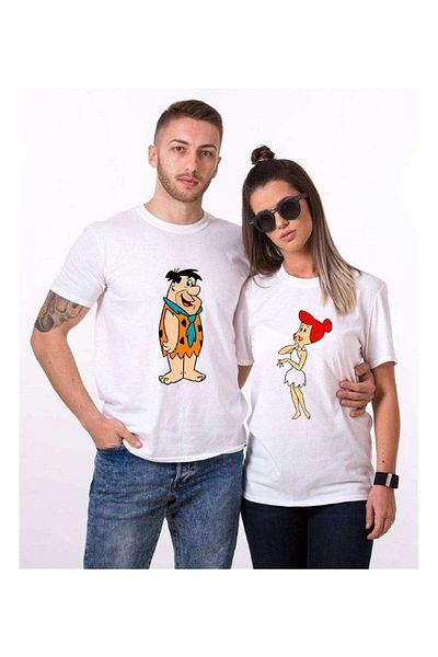 Tshirthane Fred Wilma Flintstone Lover Combinations T-shirt Couple Combination