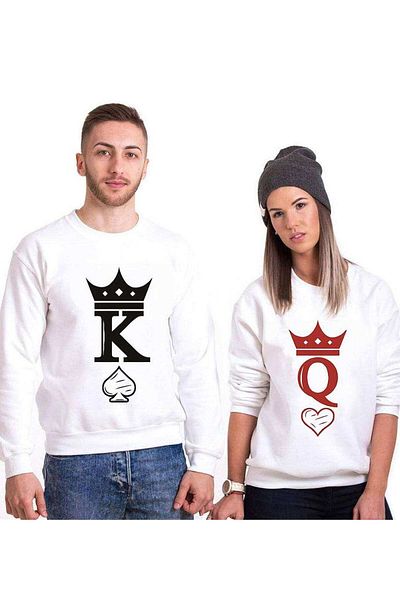 Tshirthane King Girl Lover Combinations Sweatshirt Couple Combination