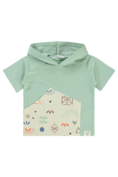 Civil Boys تي شيرت بقلنسوة للأولاد 2-5 سنوات نعناعي