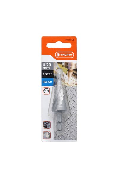 Tactix 9-Step HSS-CO Progressive Step Drill Bit 4-20mm