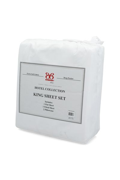 Bibb Home Hotel Collection Extra Soft Fabric Bed Sheet Set