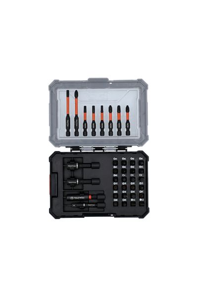 Tactix 36-Piece Break-Resistant Impact Bit Set with Storage Case