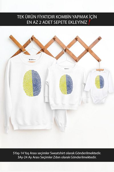 Tshirthane Yellow Navy Blue Fingerprint Father Son Girl Is Single Product Price for Making Combin Less 2 Pieces Add My Basket