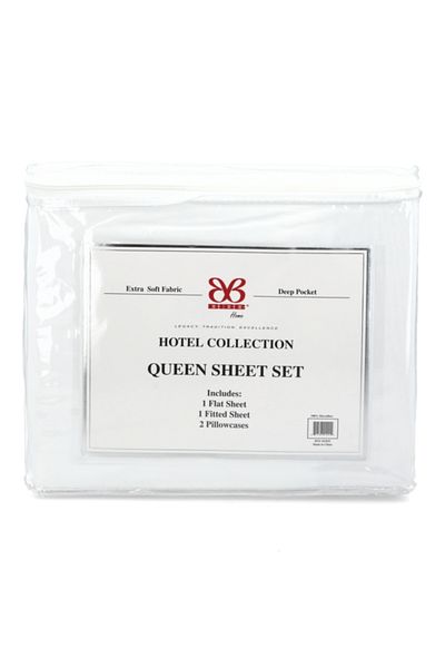 Bibb Home Hotel Collection Extra Soft Fabric Queen Size Sheet Set