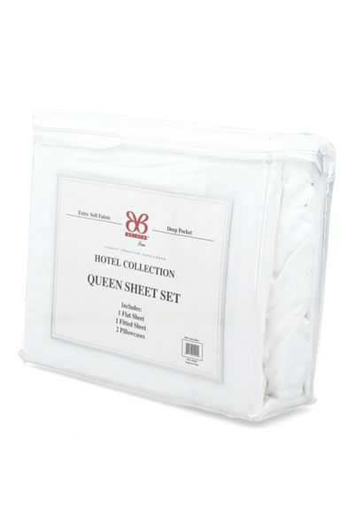 Bibb Home Hotel Collection Extra Soft Fabric Queen Size Sheet Set