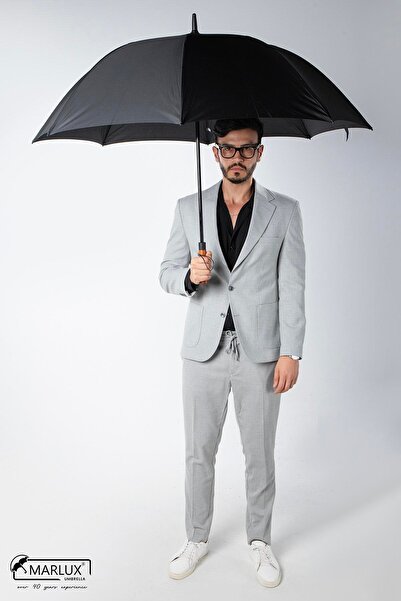 Marlux Ahşap Saplı 8 Fiber Telli Rüzgara Dayanıklı Büyük Prokol Otomatik Şems...