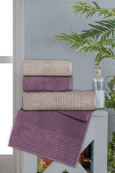 Altınbaşak Lisa Set of 4 100% Cotton Hand Towels
