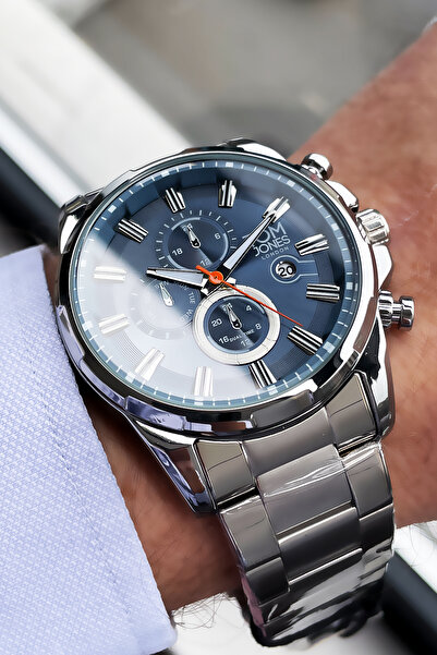 Tom Jones 3 Atm Su Geçirmez Erkek Kol Saati Gümüş Renk Çelik Kordon TJEG2017C2