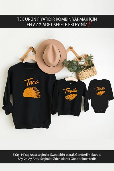 Tshirthane Taco Taquito Father Son Girl (ΤΙΜΗ ΕΝΑ ΜΟΝΟ ΠΡΟΪΟΝ ΠΡΟΣΘΗΚΗ ΤΟΥ ΤΙΜΟΥ ΤΟΥ ΕΛΑΧΙΣΤΩΝ 2 ΤΕΜΑΧΙΩΝ ΣΤΟ ΚΑΛΑΘΙ ΓΙΑ ΝΑ ΚΑΝΕΤΕ ΣΥΝΔΥΑΣΜΟ)