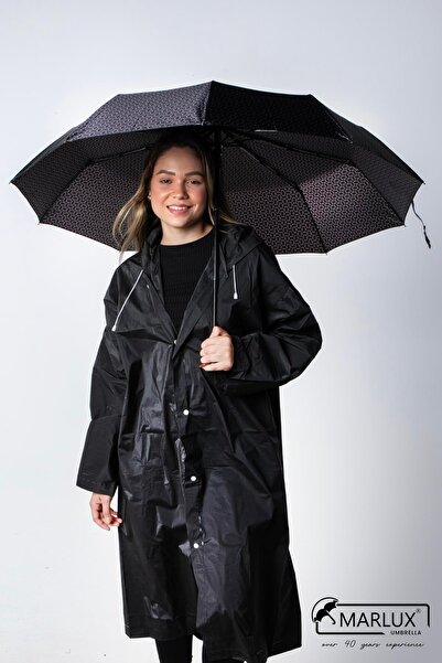 Marlux Geometrik Vakko Desen Ahşap Saplı Tam Otomatik Premium Lüks Kadın Şems...