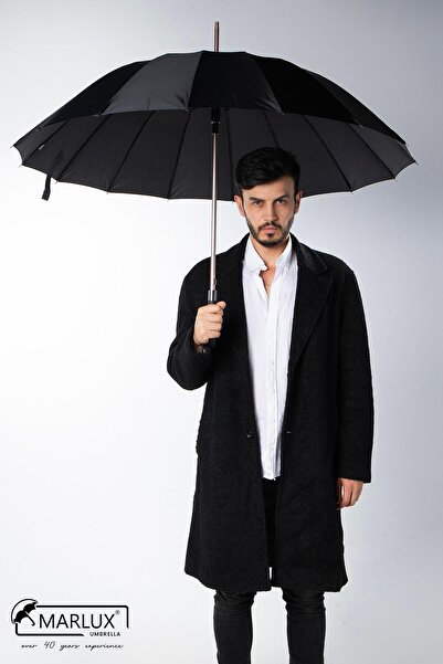 Marlux 16 Telli Fiberglass Kırılmaz Rüzgar Korumalı Lüx Premium Şemsiye Mar10141