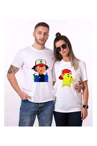 Tshirthane Pokemon Pikachu Lover Combinations T-shirt Couple Combination