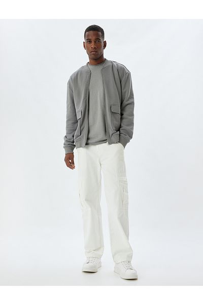 Koton Graue Herren-Erwachsenenjacke 5WAM50026MK