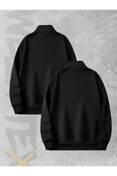 WEARTEX 2-Piece Half Zipper Men's Lion Tooth Lion Printed Lover Couple Sweatshirt