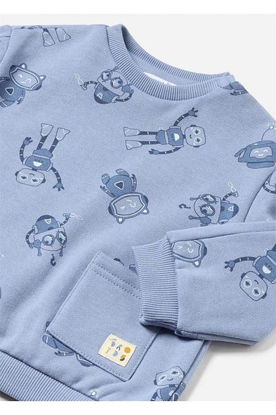 MAYORAL Blue Baby Boy Printed Sweatshirt - 2462