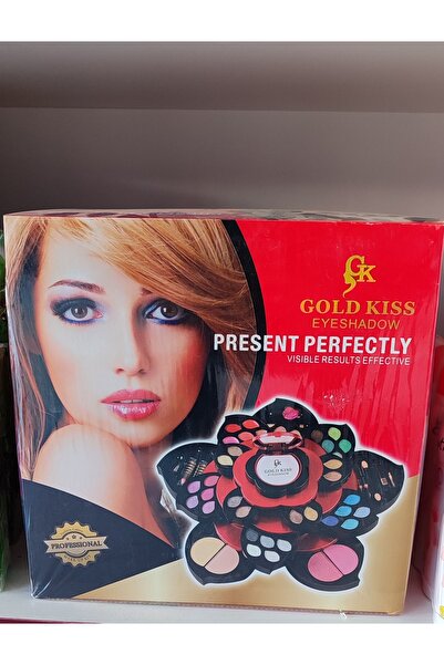 KOLYEM Gold kıss papatya şekilli sandık makyaj seti