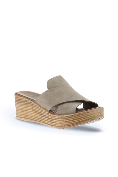 Bueno Shoes Sand Alf Suede Women's Wedge Heeled Slippers 01Wa4703