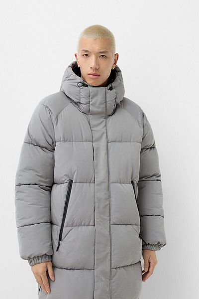 Bershka Hooded Puffer Coat