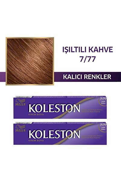 Wella Koleston Tüp Saç Boyası 7/77 Işıltılı Kahve x 2 Adet