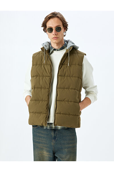 Koton Чоловічий жилет для дорослих кольору хакі 5WAM20026HW