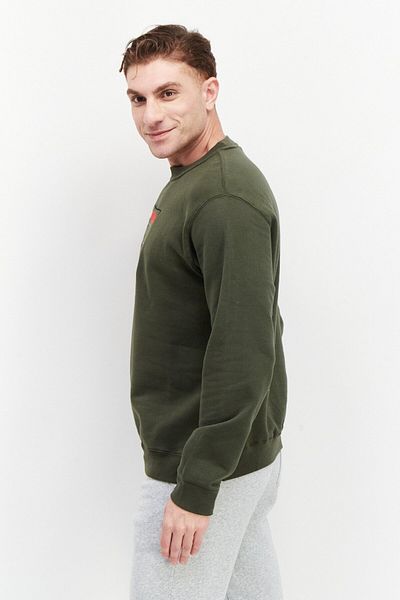 Vision Street Wear Men Embroidered Logo Sweatshirt, Dark Green