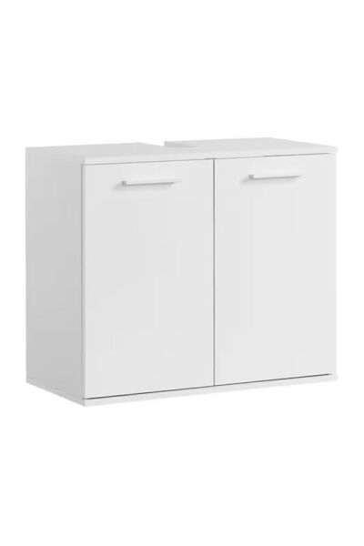 YURKUR MOBİLYA Beyaz lavabo dolabı altı çok amaçlı dolap