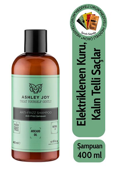 ASHLEY JOY Avocado Oil Moisturizer - 400ml Anti-Freeze Shampoo for Frizzy Hair
