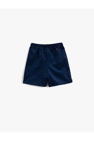 Koton Elastic Waist Normal Navy Blue Baby Shorts 3smb40091tk