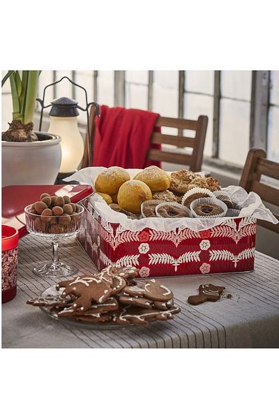IKEA Vinterfint Food Storage Box, Red, 10X27X27 cm