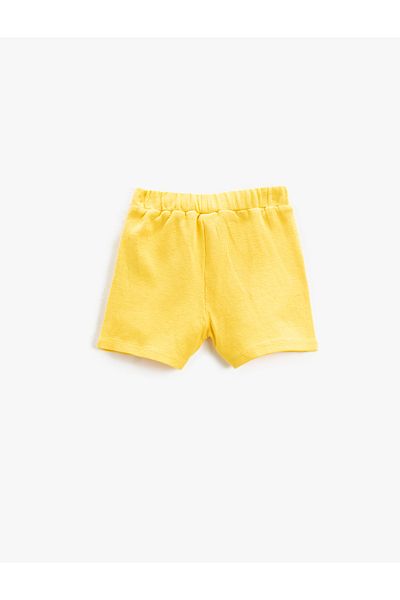Koton Textured Shorts with Pockets and Tie Waist