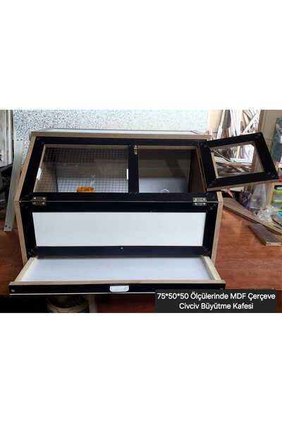 Harikalar Diyarı Çiftlik Modern Civciv Büyütme Kafesi Kapalı Model - Otomatik Isıtmalı Civciv Kafesi - 75*50*50 ölçülerinde