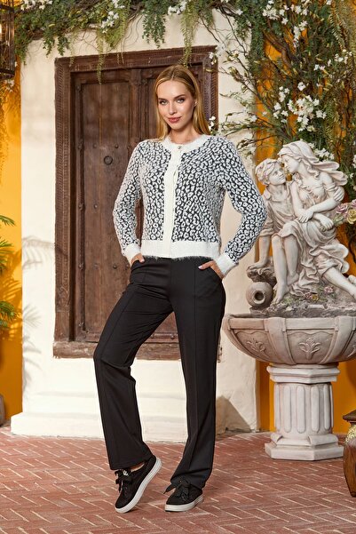 Cossy By Aqua CB25217 Жіночий леопардовий принт Спортивний костюм з леопардов...