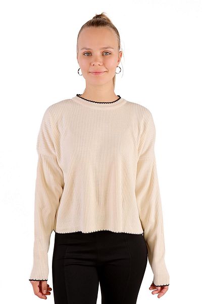 Rays 24245 Pulover de culoare piatră ciobanesc cu cusături