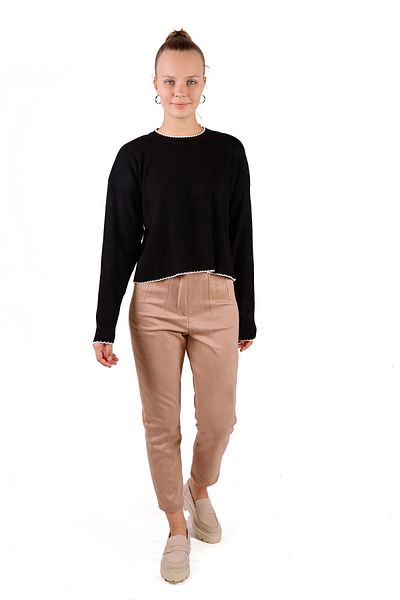 Rays 24245 Pulover cu cusătură ciobănesc negru