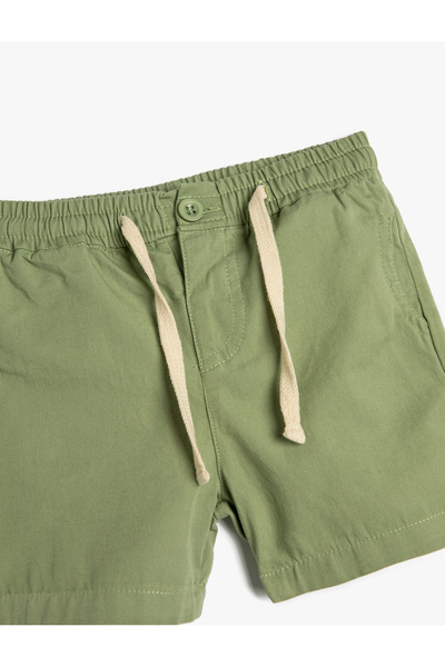 Koton Şort Beli Bağlamalı Cepli Pamuklu
