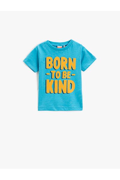 Koton Printed Short Sleeve T-Shirt Crew Neck Cotton