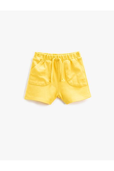 Koton Textured Shorts with Pockets and Tie Waist