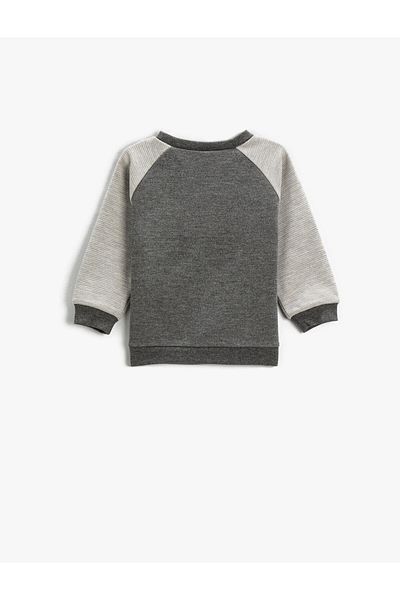 Koton Rundhalsausschnitt mit farbiger Sweat-Prägung