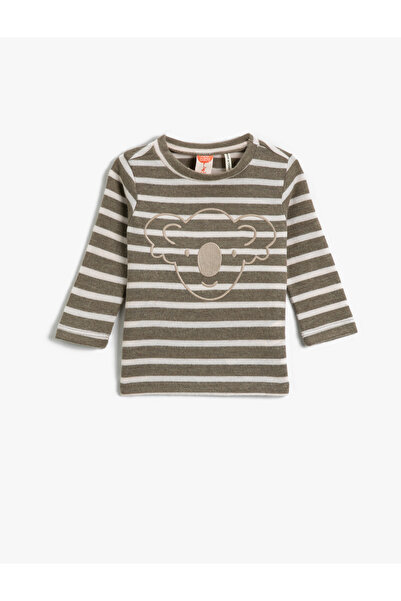 Koton Besticktes Langarm-T-Shirt