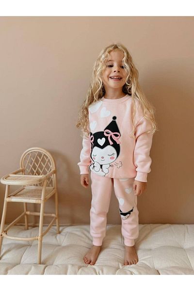 hira kids collection Kuromi̇ Character Printed Girl's Bottom Top Set