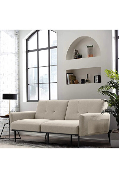 SCY Sohewson Metal Ayak İç Mekan 2Li Koltuk Dergilikli Cepli Kolçaklı Lobi Ko...