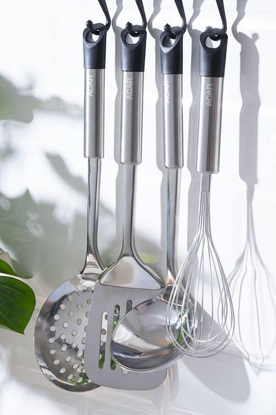 ACAR Helix 4 Piece Steel Serving Set
