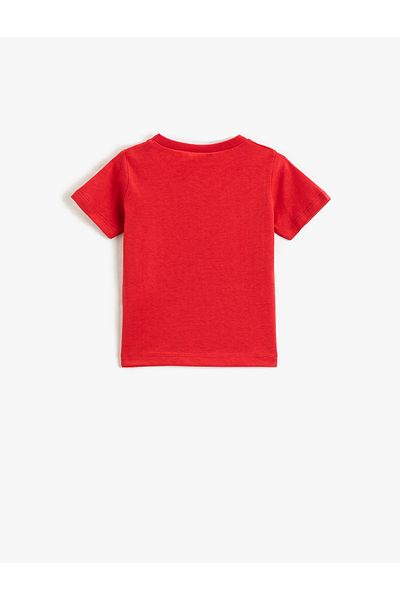Koton Printed Short Sleeve T-Shirt Crew Neck