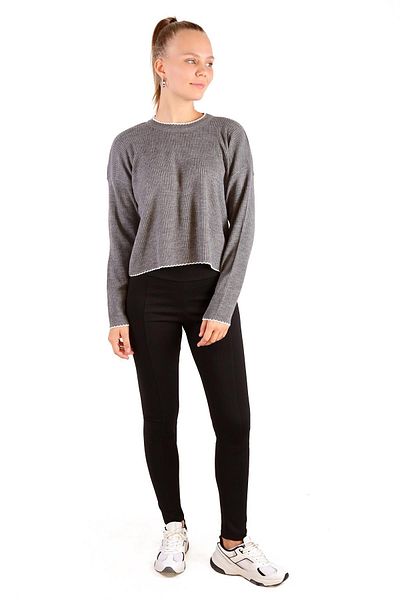 Rays 24245 Pulover cu cusut ciobanesc gri