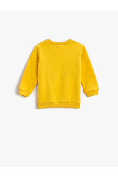 Koton Printed Sweatshirt Cotton Crew Neck