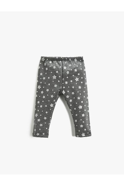Koton Star Printed Leggings with Elastic Waist