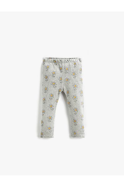 Koton Basic-Leggings mit Leopardenmuster und elastischem Bund