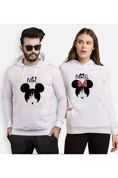 Tshirthane Mr. MrsAlways RightLover Combinations Hooded Couple Combination