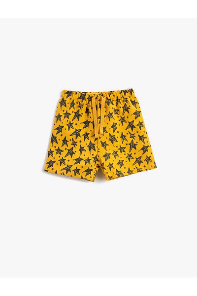 Koton Printed Shorts Tie Waist