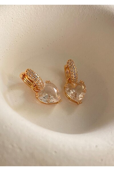 Bubbleatelier Heart Minimal Gold Earrings